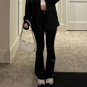 Windsor faux leather pants in black